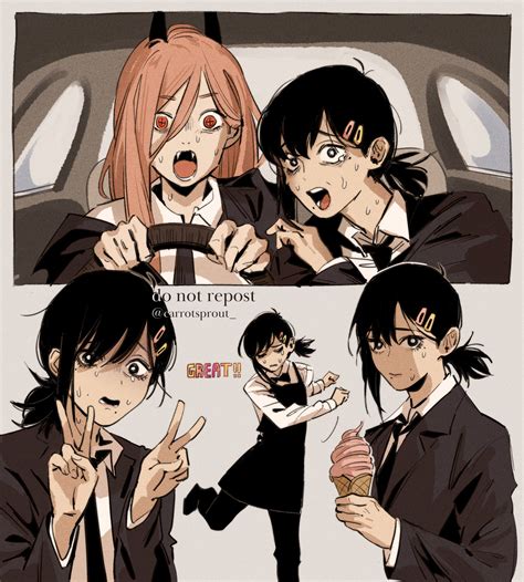 power and higashiyama kobeni (chainsaw man) drawn by carrotsprout ...