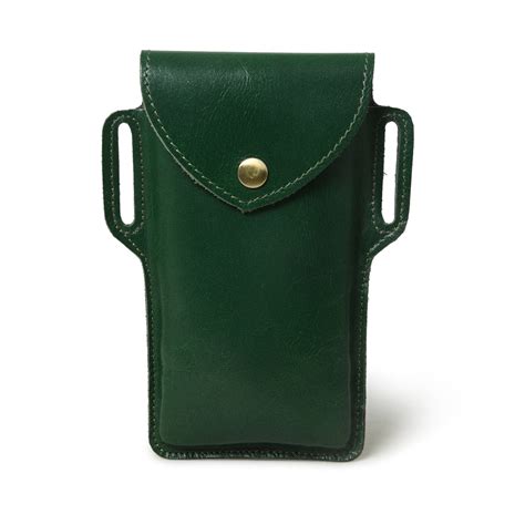 Mobile Holster Case Green Leather Belt Pouch for Secure & Stylish Carry ...