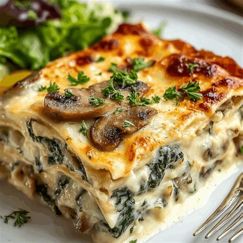 Easy Creamy Spinach Mushroom Lasagna – 7 Simple Steps to Rich Comfort