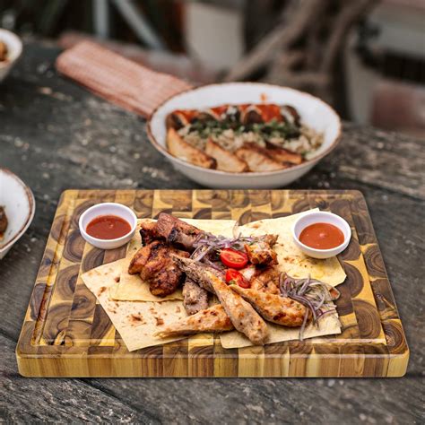 FANICHI XL Acacia End Grain Wood Cutting Board (20x15x1.5in) India | Ubuy