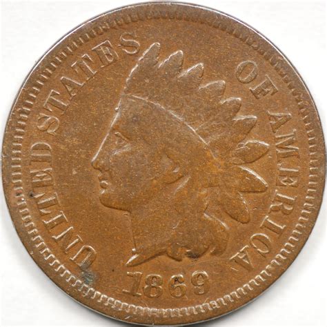 1869/9 INDIAN HEAD CENTS
