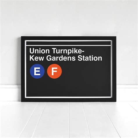 Union Turnpike- Kew Gardens Station - New York Subway Sign - Art Print ...