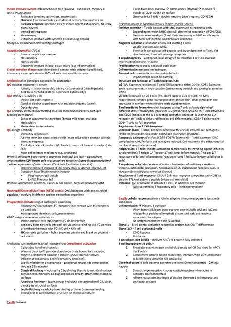 Immunology definitions - Innate immune system inflammation. B cells ...