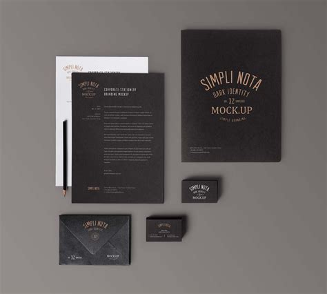 Elegant Stationery Branding Mockup (PSD)