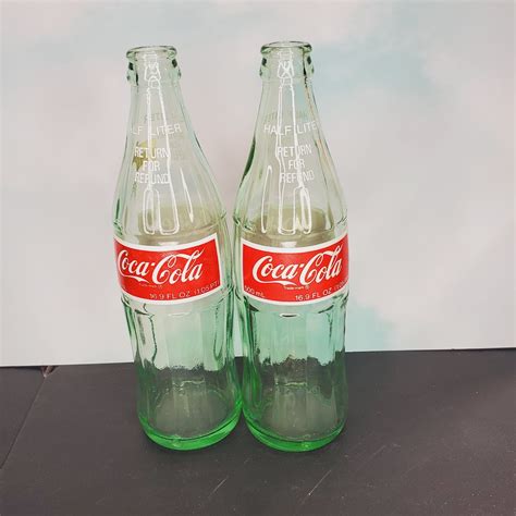 Coca Cola Bottles Half Liter 16.9 Fl Oz Set of 2 EMPTY - Etsy