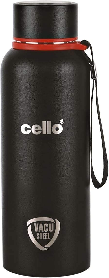 Cello Vigo Stainless Steel Flask, Double walled, 350 ml, Red : Amazon ...