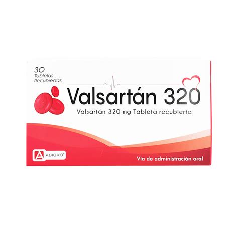 Valsartán 320mg Adiuvo, 30 tabletas – Apomedix