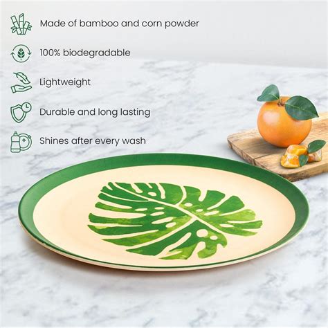 Daily-Use Eco-Friendly Bamboo Fiber Dinner Plate Stylish & Sustainable