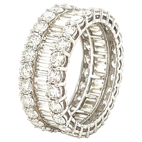 Art Deco Diamond Baguette Eternity Wedding Band at 1stDibs