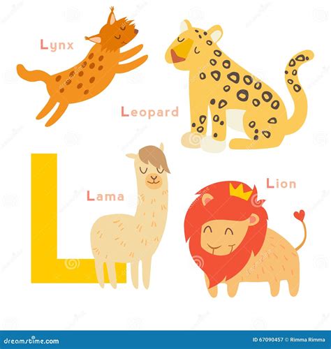 L被设置的信件动物 字母表英语冻结光照片使用的拍照技术是 向量例证 - 插画 包括有 逗人喜爱, 艺术: 67090457