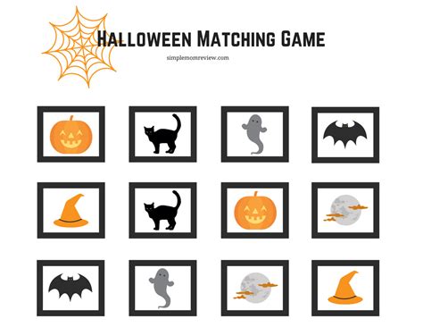 Halloween Matching Game Printable - Printable Board Games