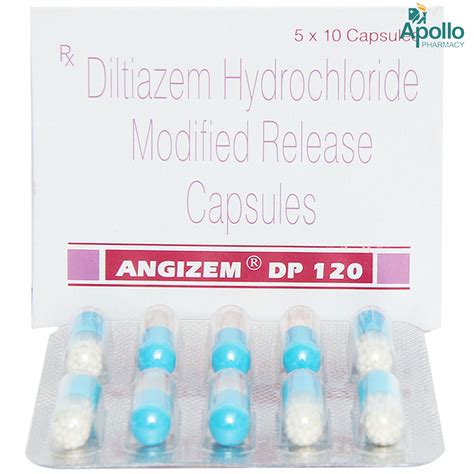 Angizem DP 120 Capsule 10's Price, Uses, Side Effects, Composition ...