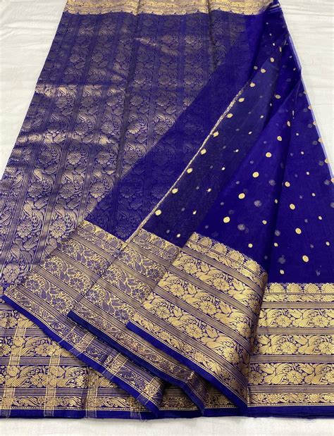 Buy Blue Ek Naliya Organza Chanderi Katan Silk Anushka Saree SAF-438 ...