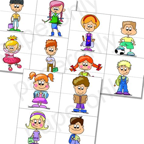 printables: complete the kids - flash cards - printable PDF