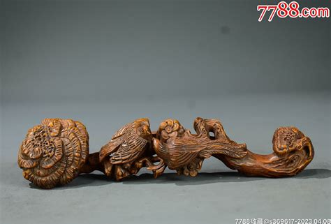 珍藏黄杨木雕刻如意-价格:320元-au33568732-木雕摆件 -加价-7788收藏__收藏热线
