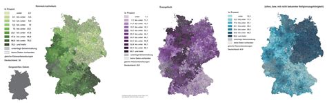 Present Day Map Religions Of Germany With Cities