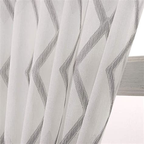 Buy NAPEARL Sheer French Door Curtains-Geometric Patterns Sidelight ...