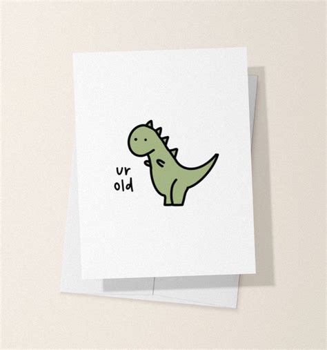 Dinosaur Birthday Card - Funny Cards for Her and Him