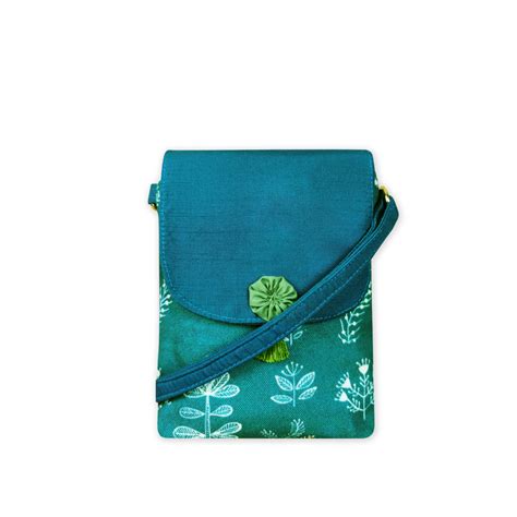Warli Mobile Sling Bag-Teal – Crafthues