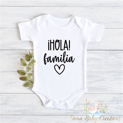 Bella Canvas with Hola Familia, Spanish Pregnancy Announcement, Baby ...