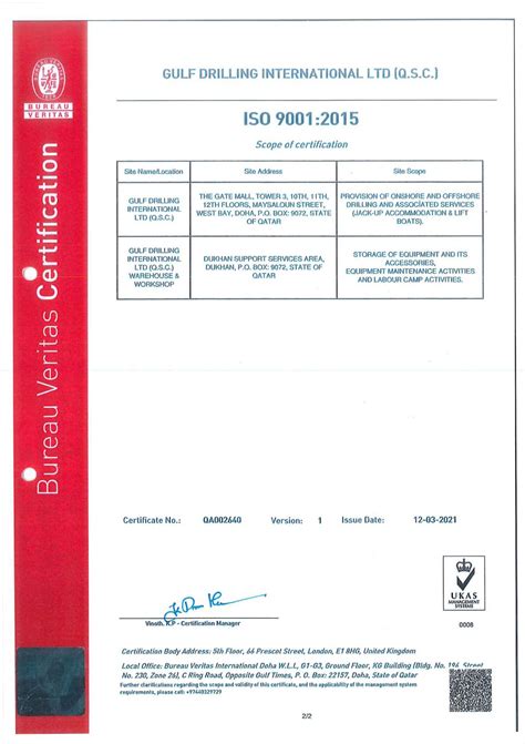 ISO Certificates – Gulf Drilling International Limited (GDI)