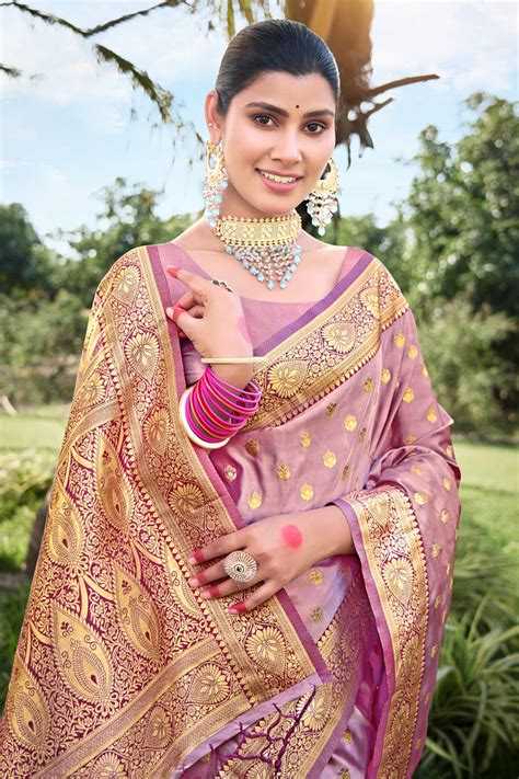 Buy Purple Stain Silk Saree With Blouse Piece online-Karagiri