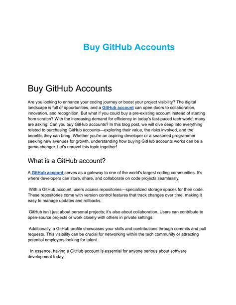 PPT - Top 3 Sites to Buy GitHub Accounts PowerPoint Presentation, free ...