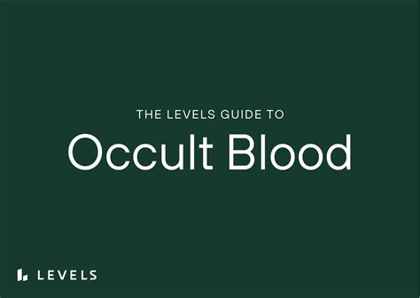 Guide to Occult Blood | Levels | Levels