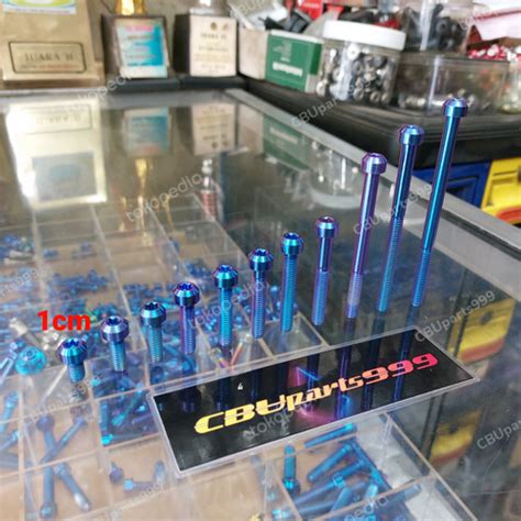 Jual Baut titanium M6 baut smallhead drat 10 original titanium gr5 ...