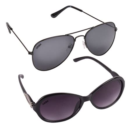 Buy Criba Gradient Wayfarer Unisex Sunglasses - (ldy grey+avi black ...