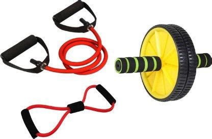ALYV Combo Kit Full Body Exerciser Ab WHeel Single Rope Toning Tube Fi ...