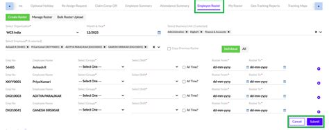 Employee Roster