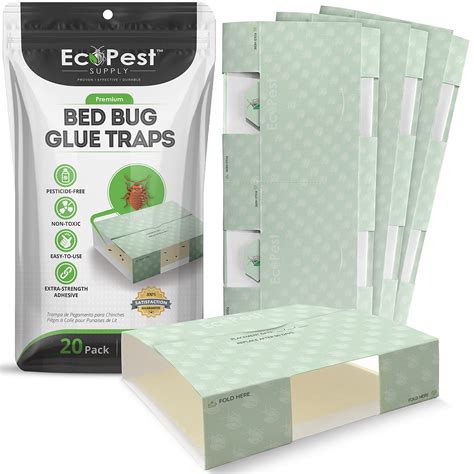 Bed Bug Glue Traps – 20 Pack | Sticky Pest Control Trap for Use with ...