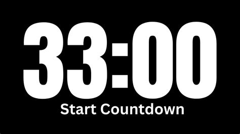 33 Minute Time │ Countdown Timer 33 Minutes │ Silent Timer - YouTube