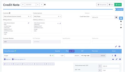 Image result for How to Create Credit Note