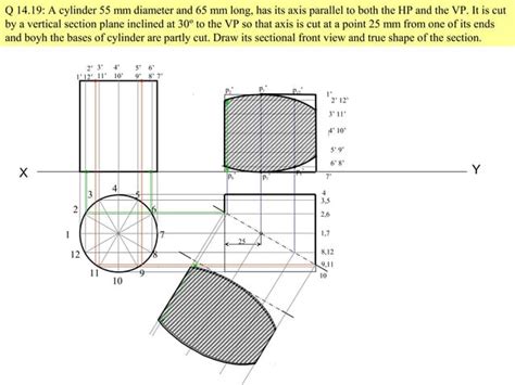 Image result for Section of Solids Engineering Graphics
