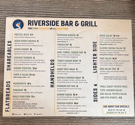 Riverside Bar & Grill, Ruskin - Menu, Reviews (116), Photos (36 ...