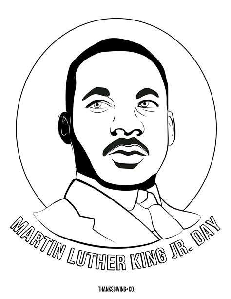 Free Printable Martin Luther King Jr Coloring Page - Printable Word ...