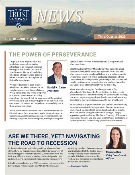 The Trust Company of Tennessee News | Q3 2023 - The Trust Company of ...