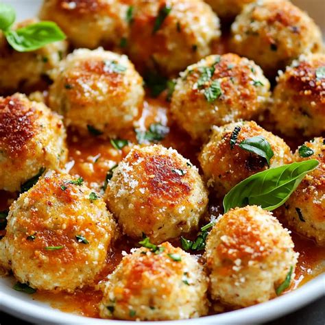 Quick Chicken Parmesan Meatballs - One Pan Dinner Idea - Yummy Gusto