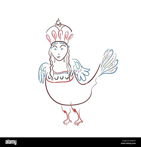 Half woman half bird Cut Out Stock Images & Pictures - Alamy