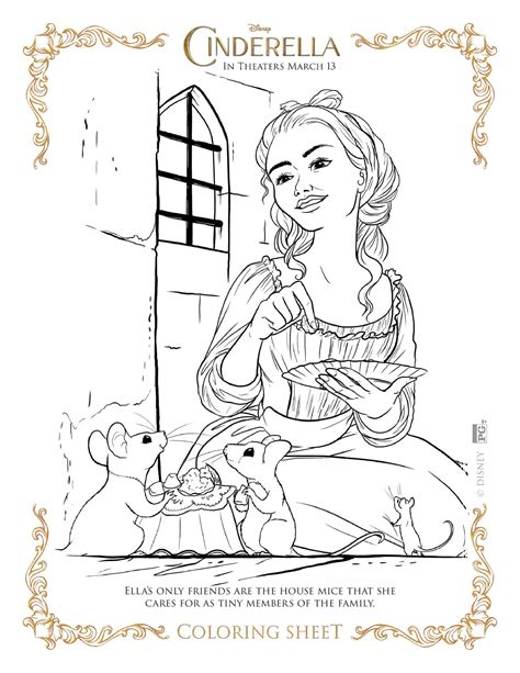NEW Disney's Cinderella Coloring Pages and Activity Sheets