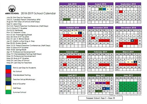 Leman Academy Oro Valley Calendar - Career Growth Academy
