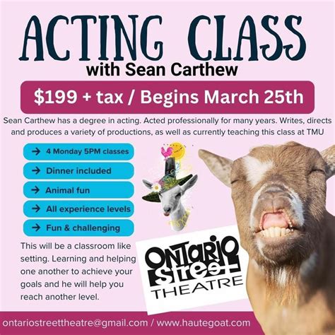 Acting Class, Haute Goat, Port Hope, 25 March 2024 | AllEvents.in