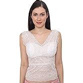 Buy GLAMORAS Women's Lightly Padded Lace Bra Solid Floral Camisole with ...