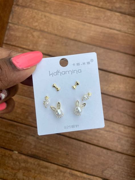 Sterling silver white pearl bunny three pack – Alluring Accessories