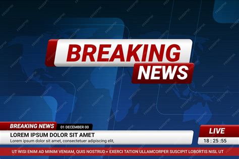 Premium Vector | Breaking news template style
