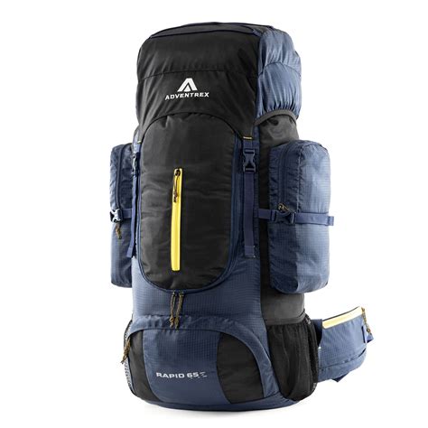 Rapid 65 Litre Front Opening Rucksack for Travelling and Hiking (Navy ...