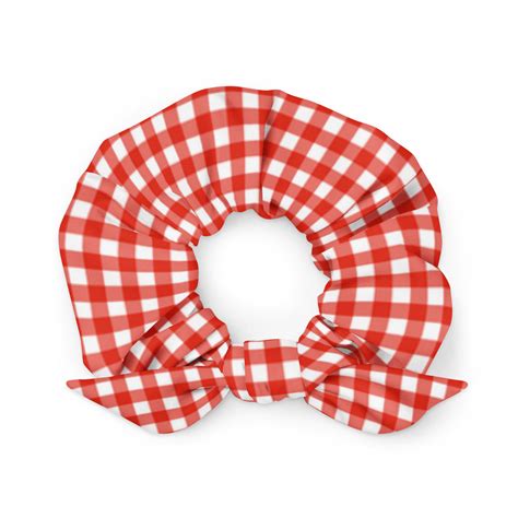 Life As We Gomez | Red Gingham Bow Scrunchie