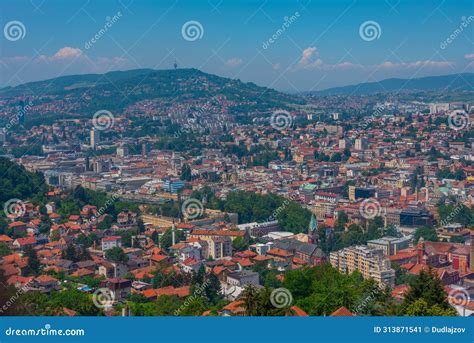 Panorama of Bosnian Capital Sarajevo Stock Image - Image of travel ...